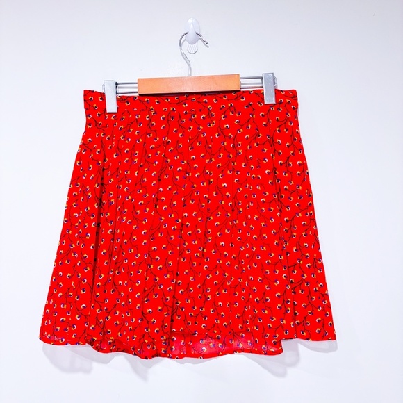 OLD NAVY Red floral skirt - Picture 1 of 6